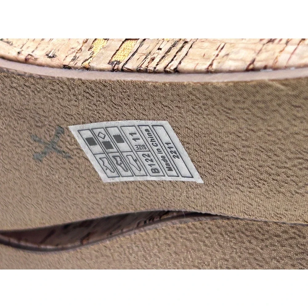 Blowfish Malibu Bliss Wedge Sandals Size 11 Canvas NWOT Cork Platform Boho Chic